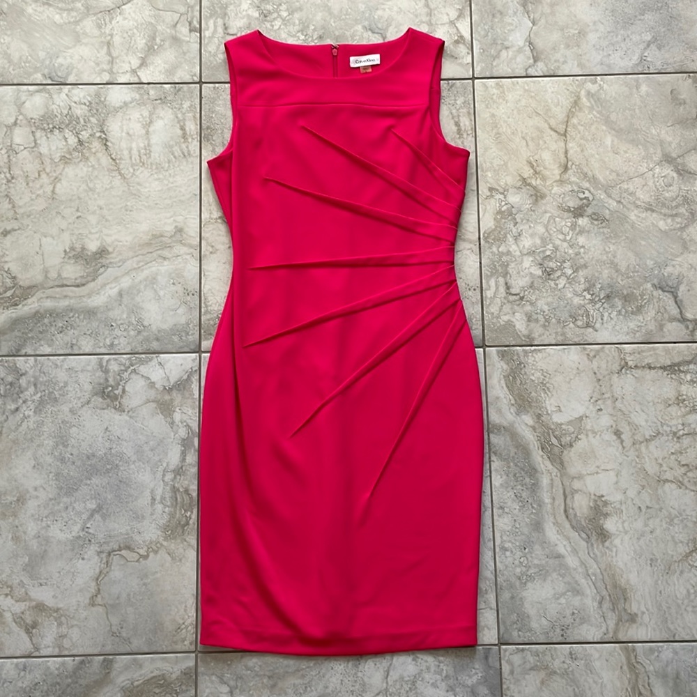 Red Calvin Klein Holiday Dress in Size 8